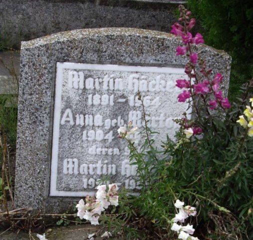Haecker Martin 1891-1964 Marton Anna 1904-1977 Grabstein
